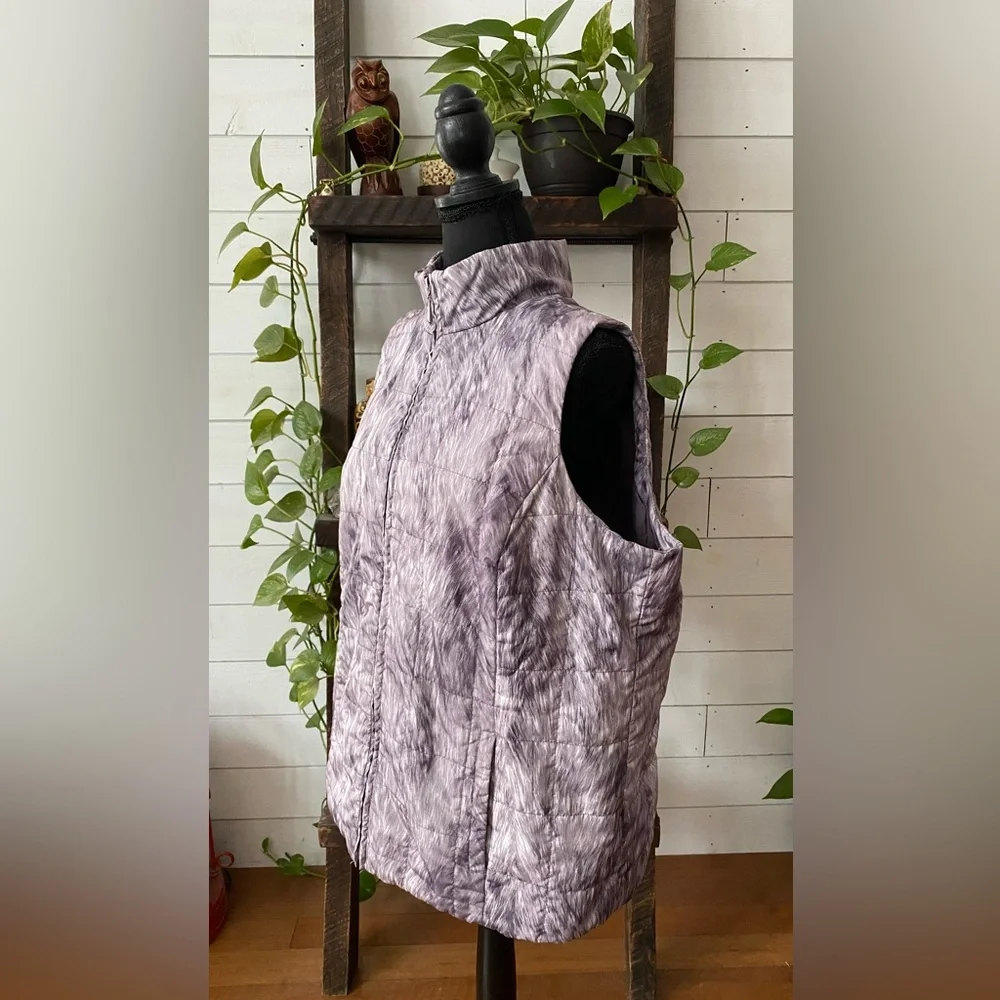 Mountain Lake: Purple, White and Gray Brushed Vest